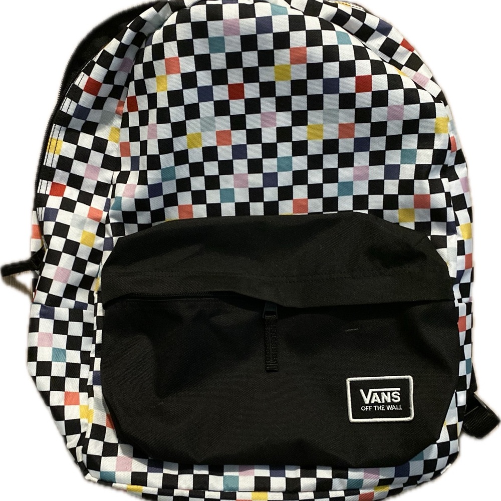 Vans Multicolor Checkered Backpack NWT - image 1